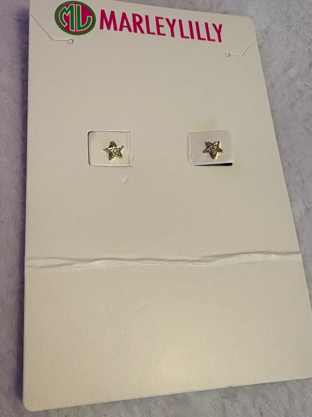 Marleylilly Gold Star Stainless Steel Stud Earrings